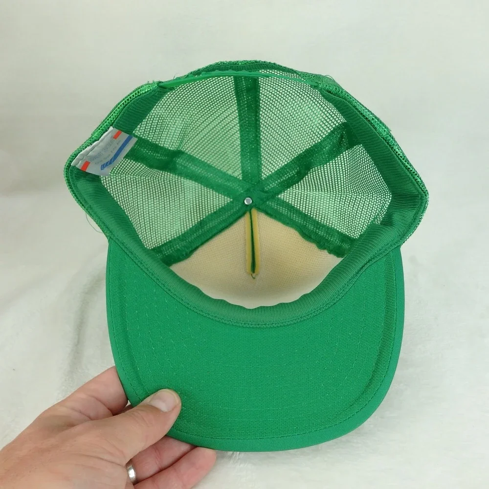 Vintage San Sun Mesh Trucker Hat Green Washington Town Mutual Snapback Mesh Cap - Picture 7 of 10